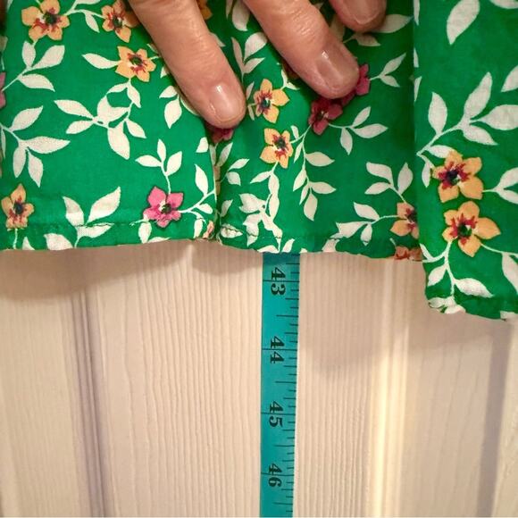 Draper James Womens XL Green Wrap Midi Dress Cottagecore Whimsical Dainty - Picture 6 of 8
